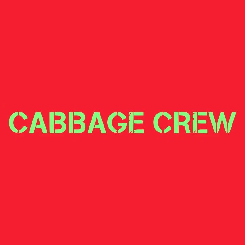Cabbage Crew Lettrage Vegan