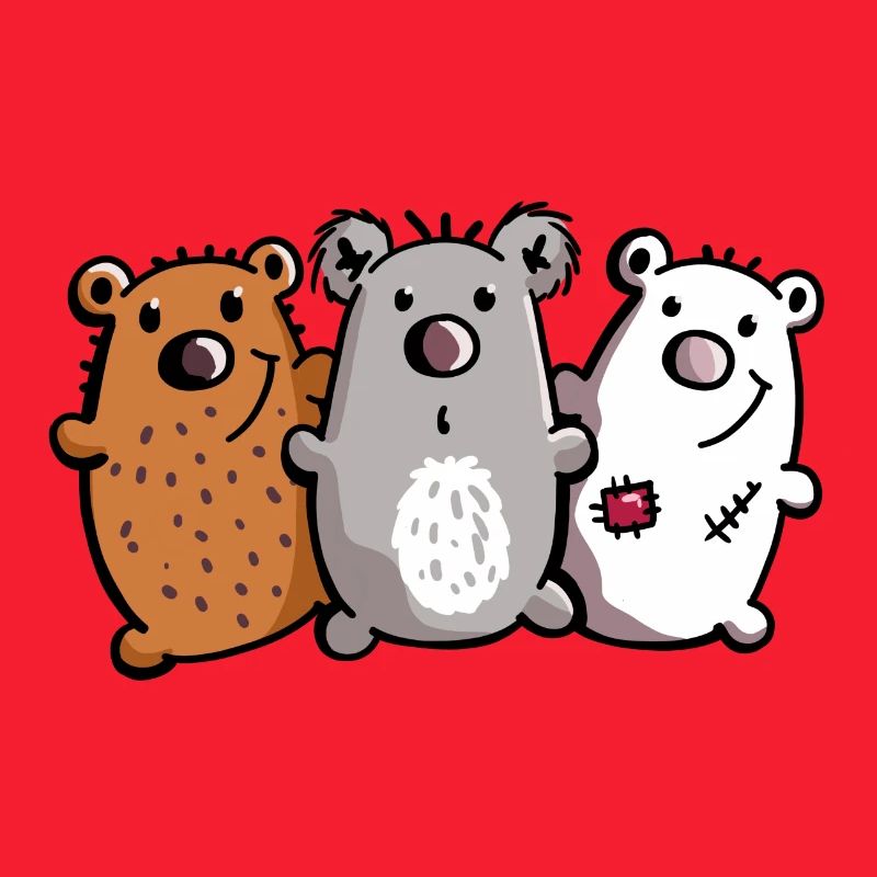 Bear Trio - Bear - Koala - Polar Bear - Brown Bear