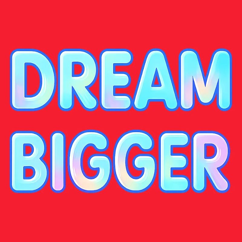 Dream Bigger Gradient Typography