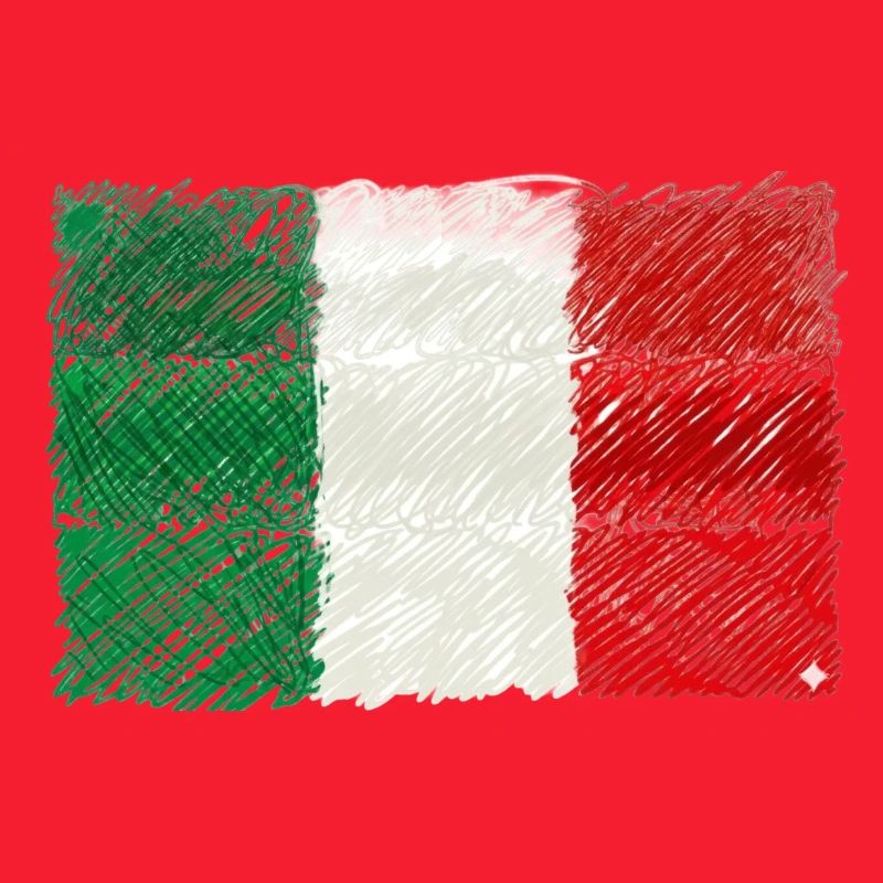 Scribbled Italian Flag