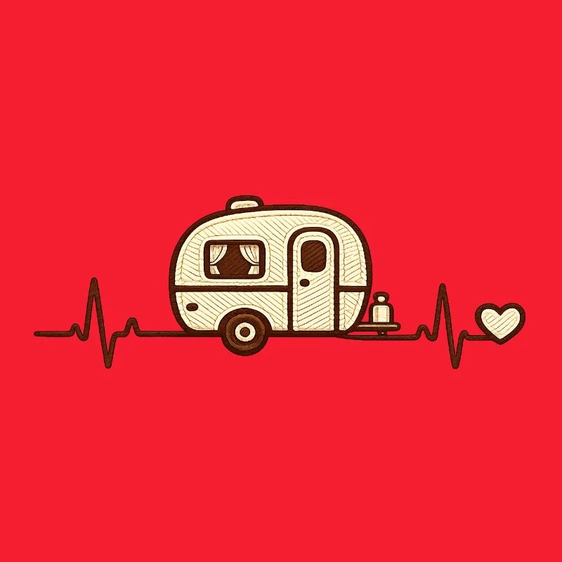 Herz Caravan Retro Sketch