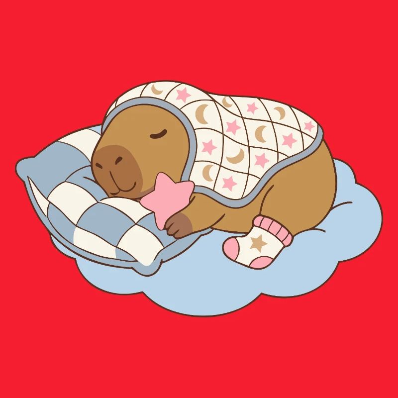 Verträumtes Capybara auf einer Wolke – Babygeschenk