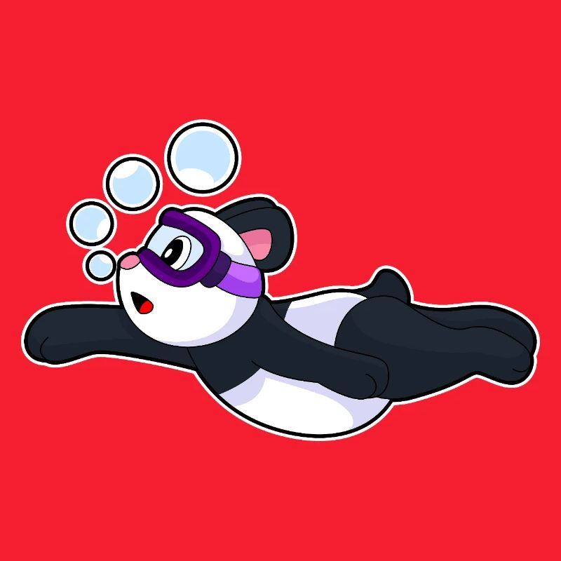 Lunettes de natation Panda Été