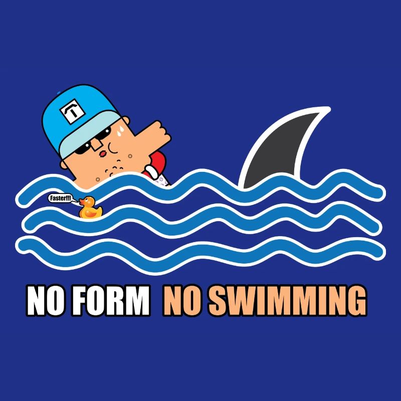 Dessin animé sans forme : pas de natation