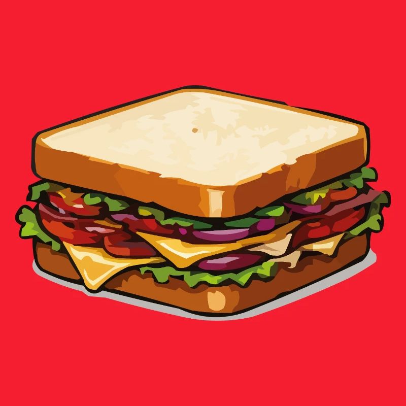 Cheese Sandwich Pop Art