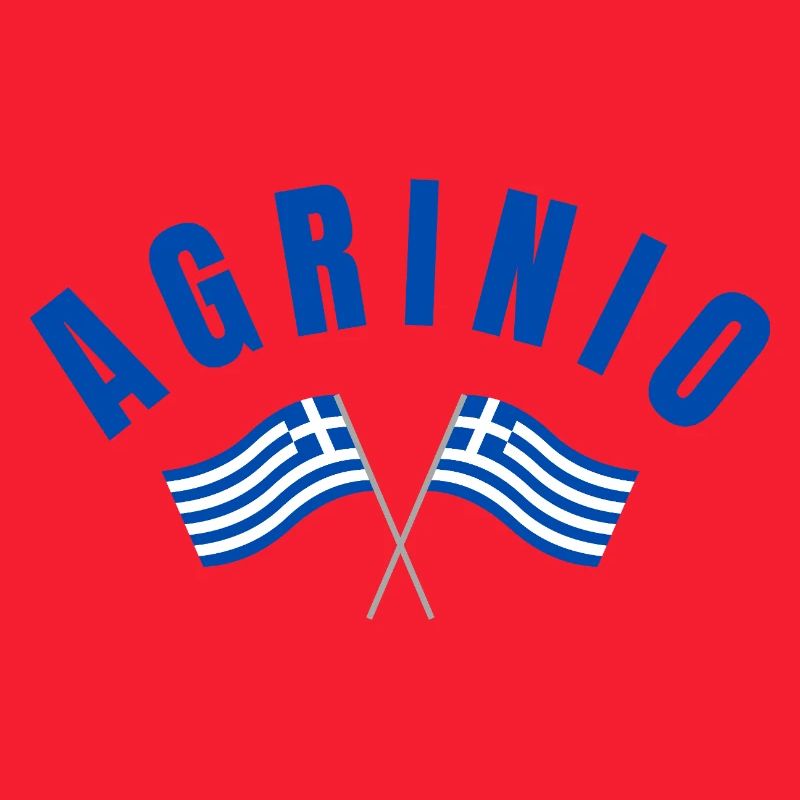 Agrinio en arc avec drapeaux grecs