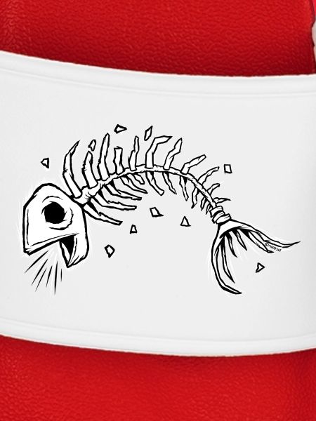 Skelettfisch-Grafikzeichnung