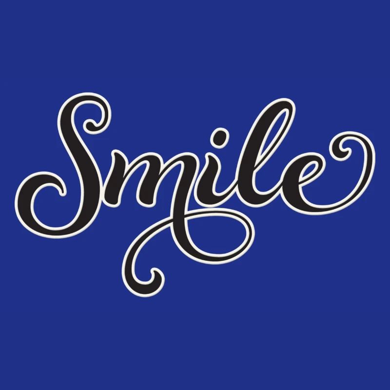 Smiling Script Lettering Smile