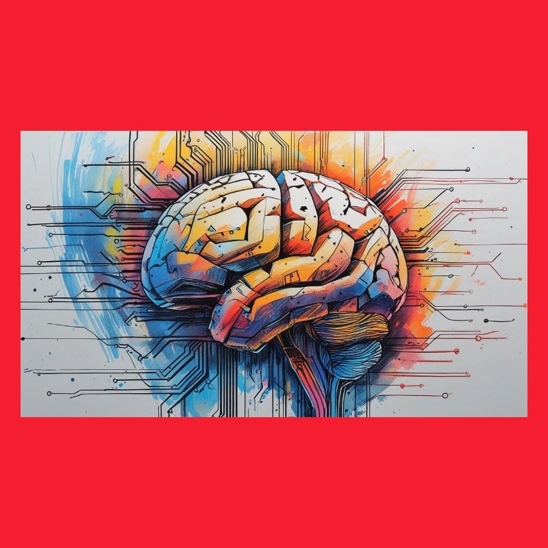 Artificial Brain Colored Circuit