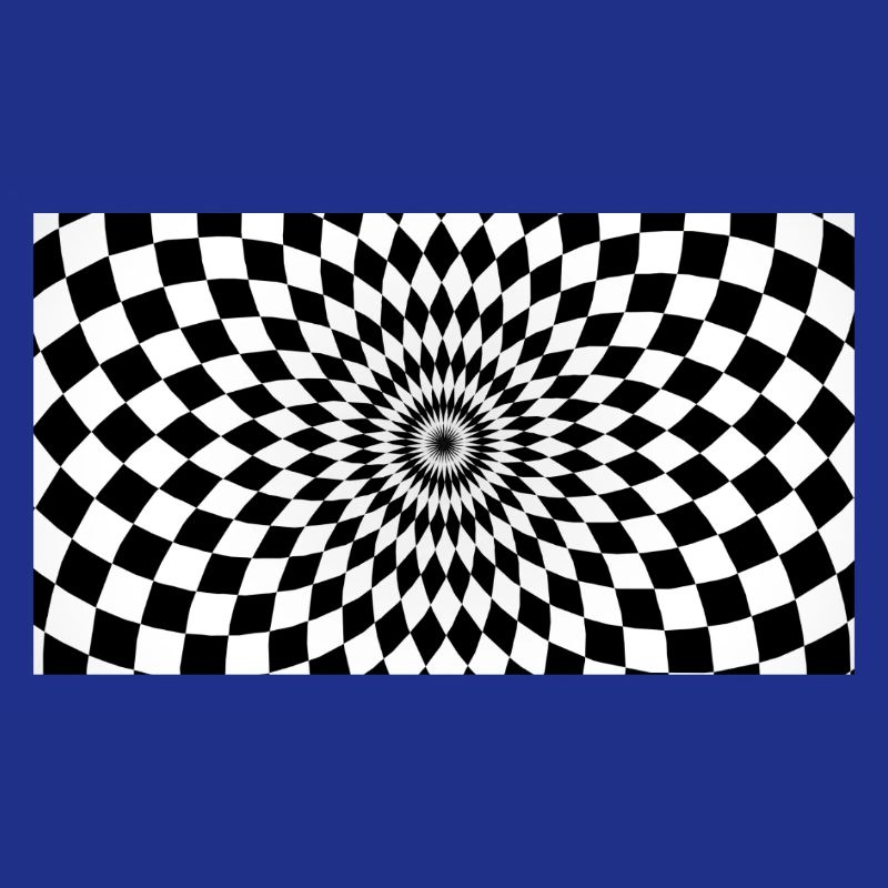 Optical Vortex Checker Illusion