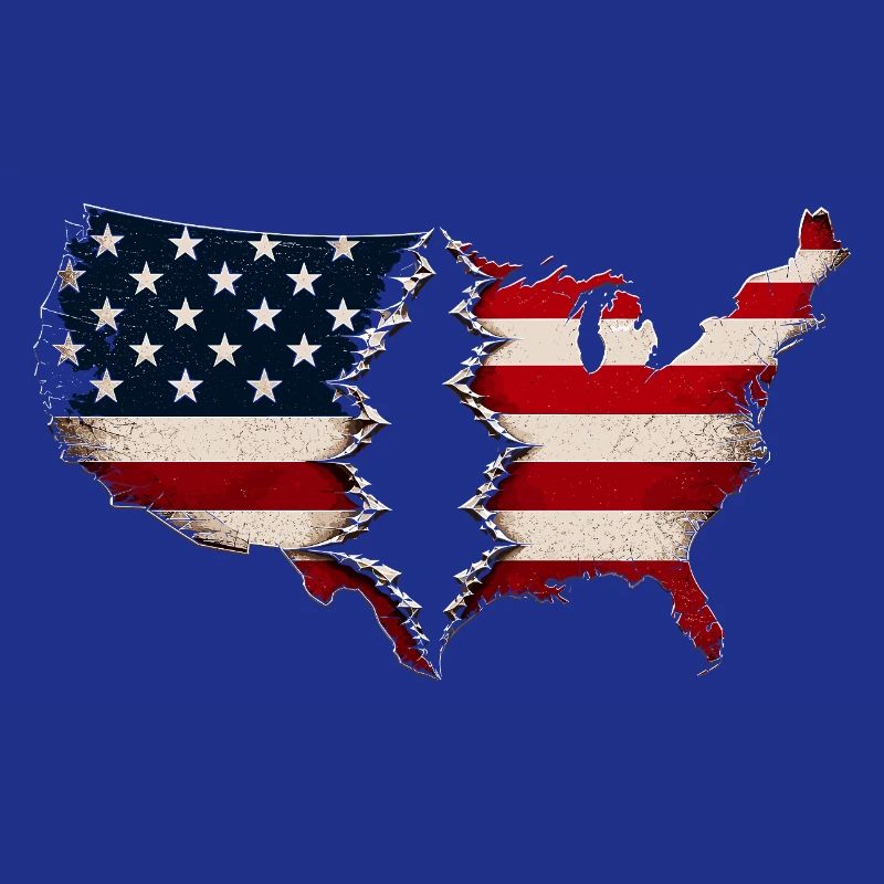 Drapeau américain de Broken Heart