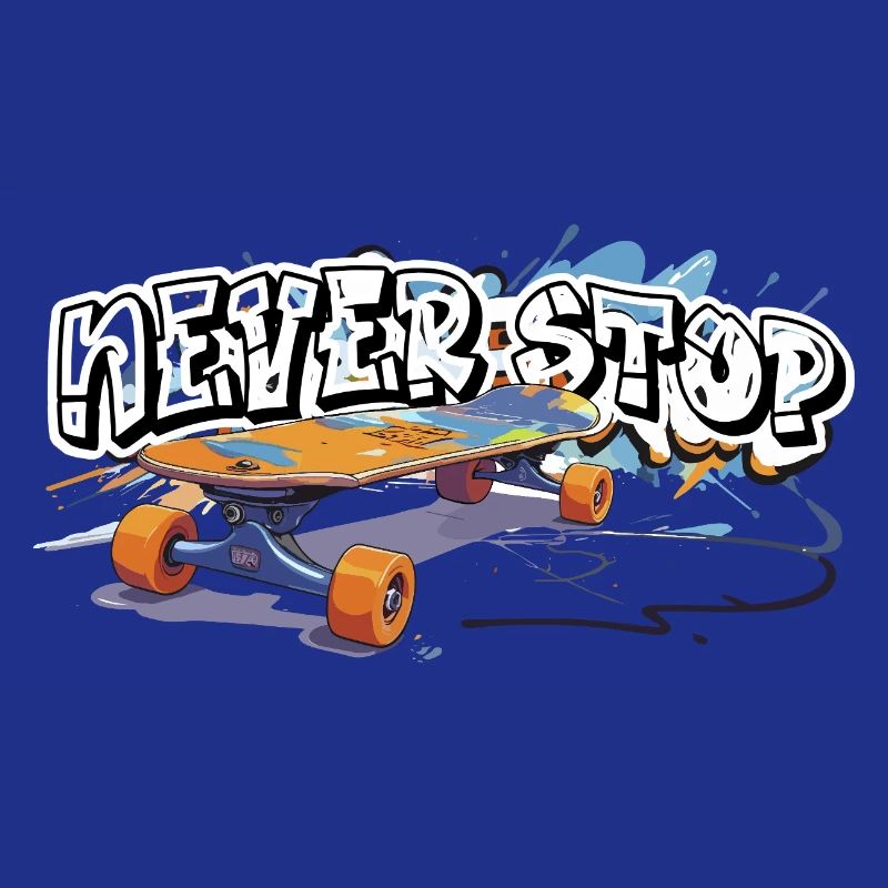 Conception de graffiti de planche à roulettes colorée