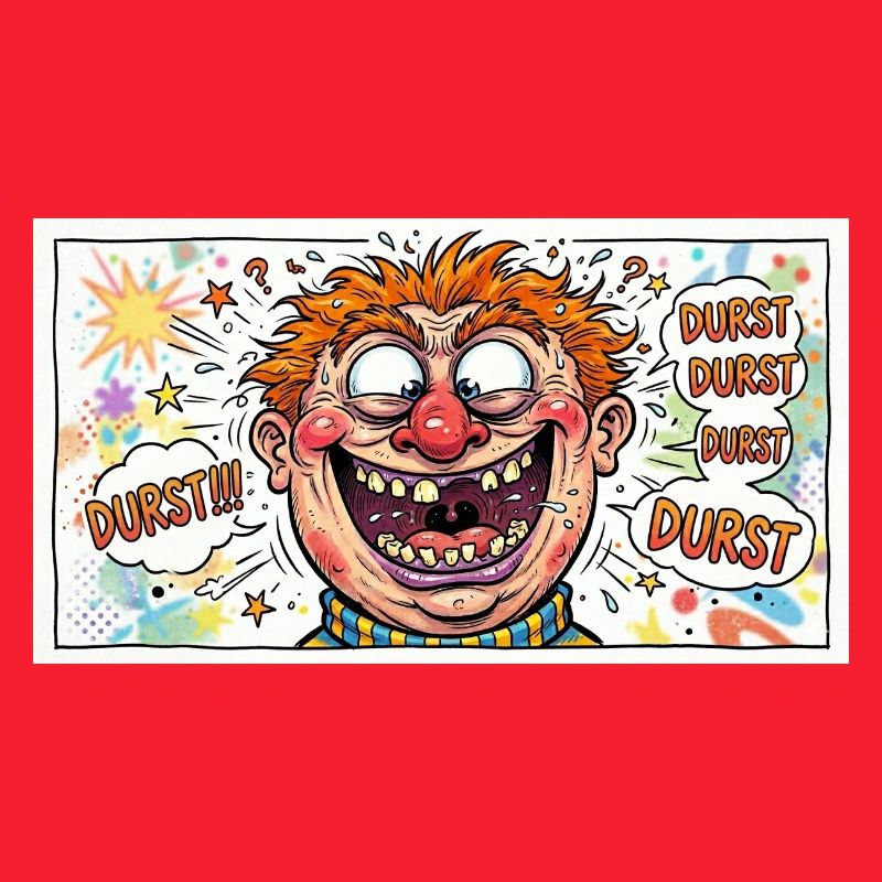 Durst-Karikatur Comicgesicht