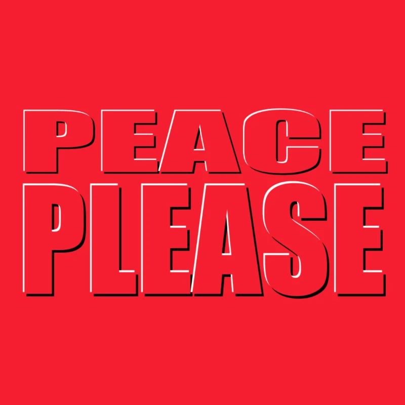 PEACE PLEASE transparente Schrift