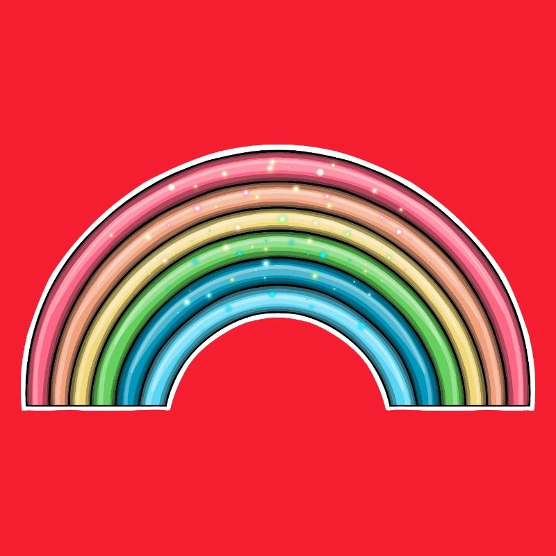 Conception vibrante de l’arche arc-en-ciel
