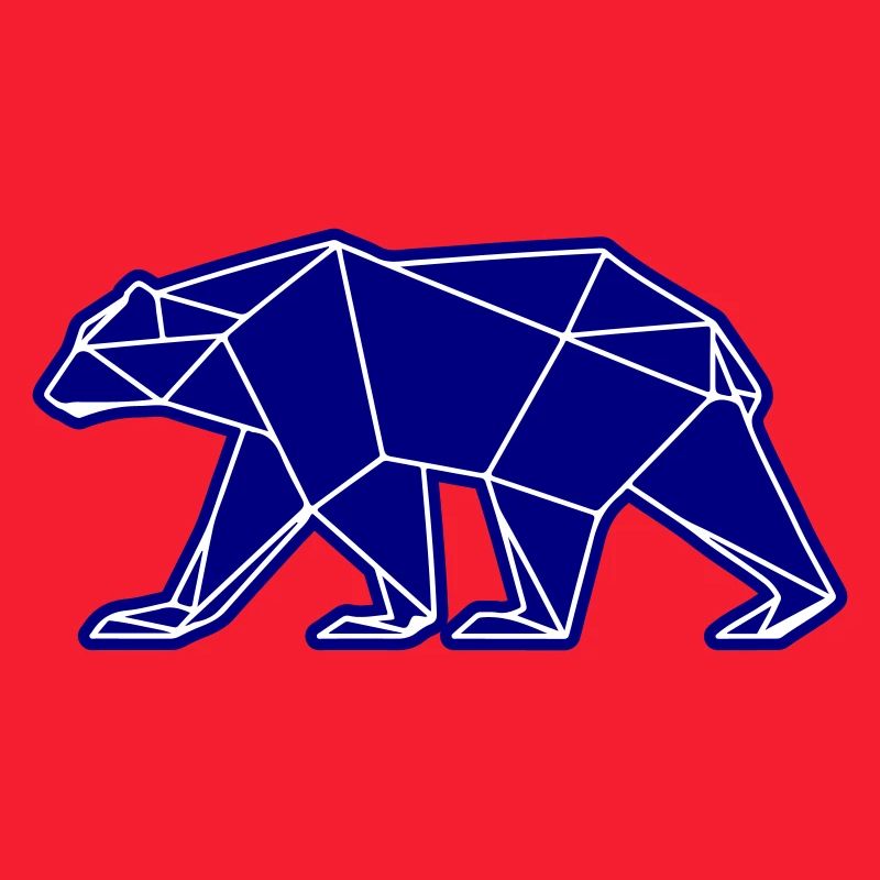 Icône polygonale de l’ours polaire