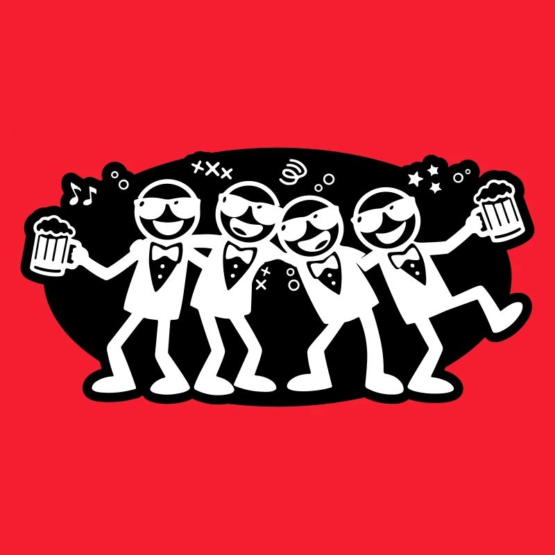 Bräutigam Freunde Gruppe Bier