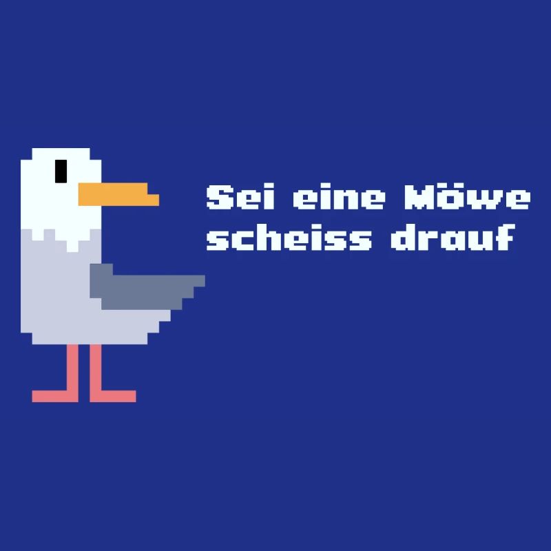 sei eine pixel Möwe
