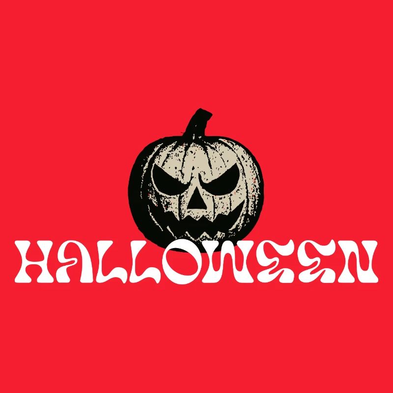 Haunted Pumpkin Halloween Textdesign