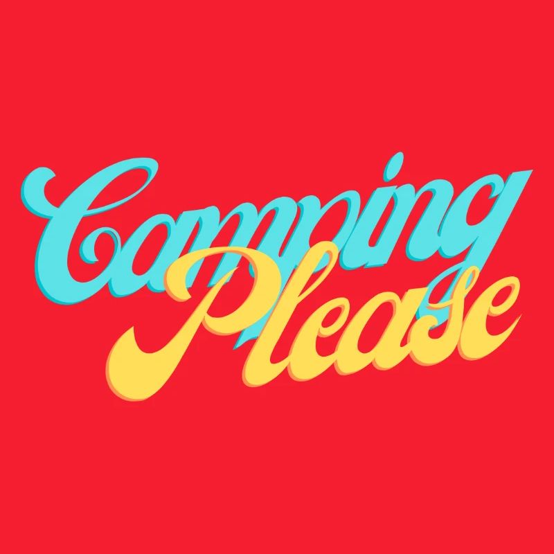 Camping Please Retro Script