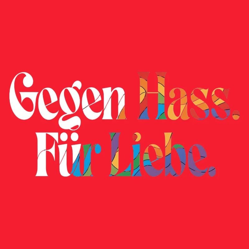 Liebe statt Hass Spruch Positivity Statement