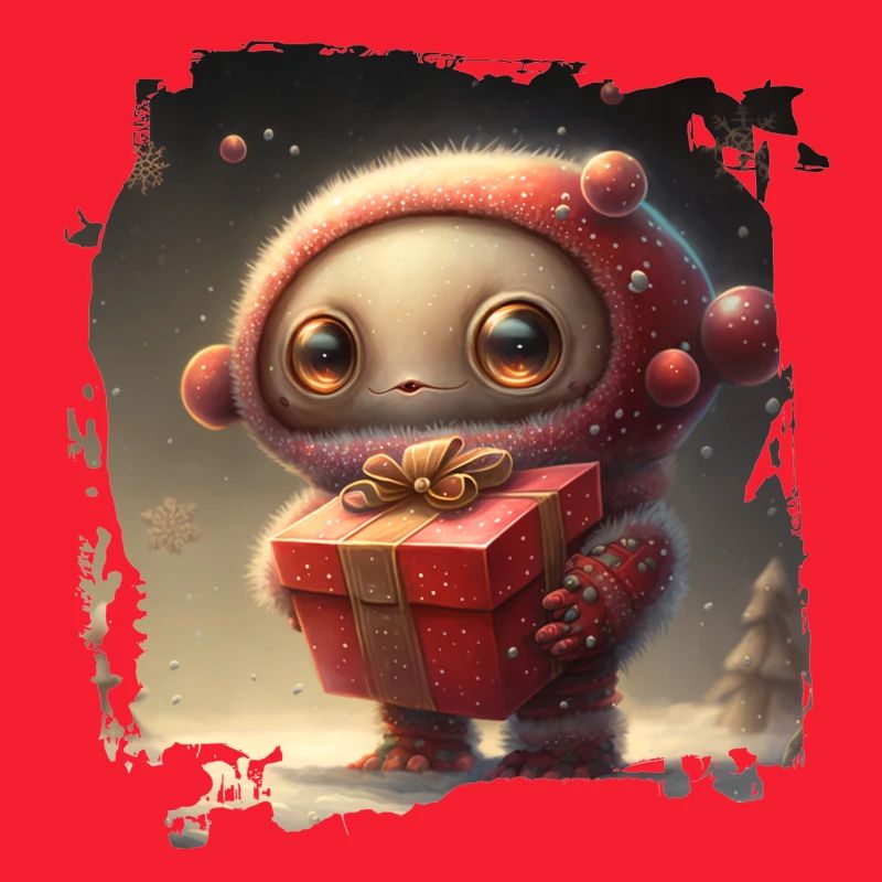 Cuddly space hero with gift