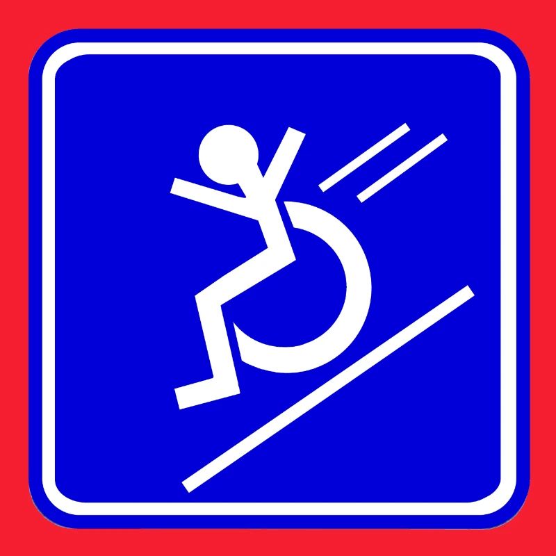 This wheelchair user rolls down quickly *