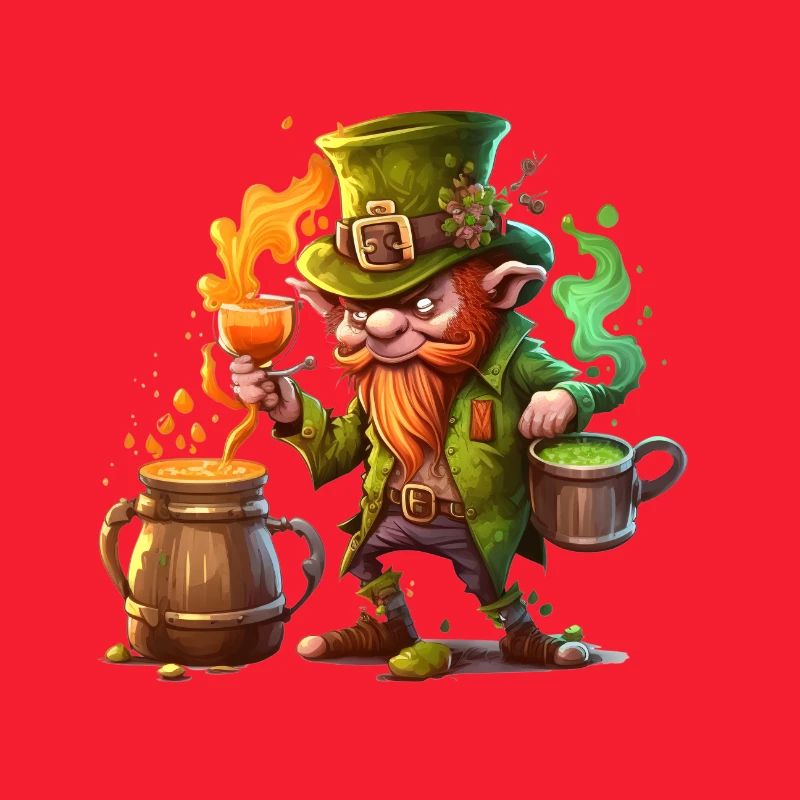 Grinsender Leprechaun Kobold