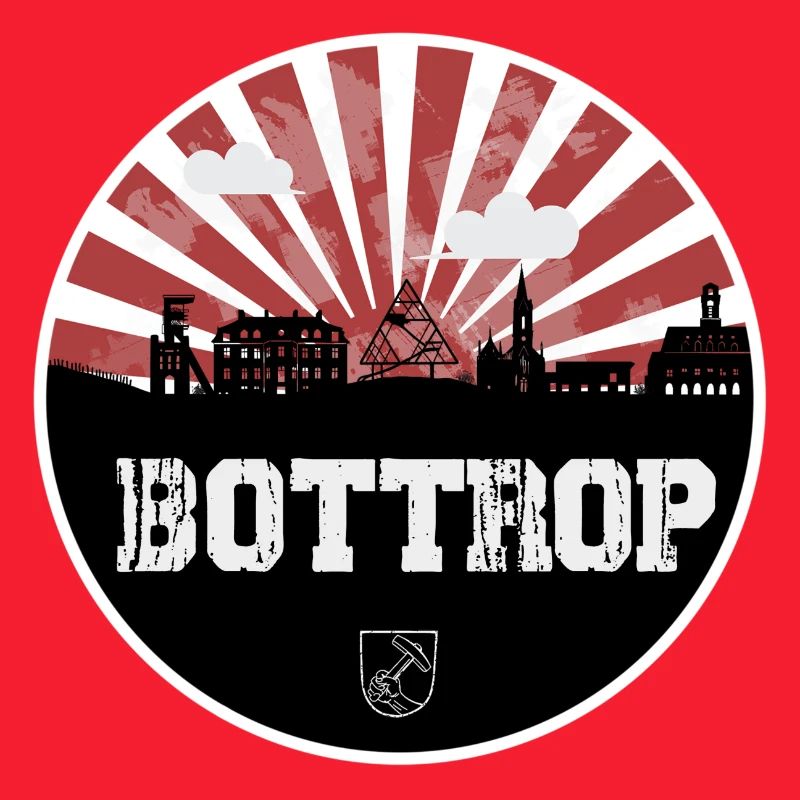 Bottrop Skyline Red & White