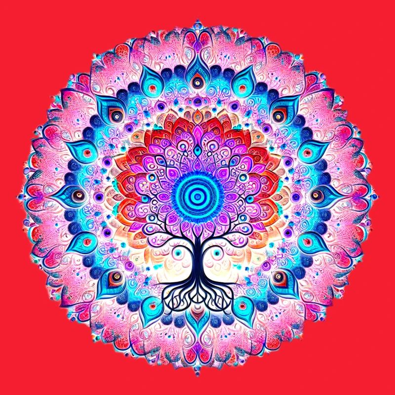 Mandala-Baum der Farben