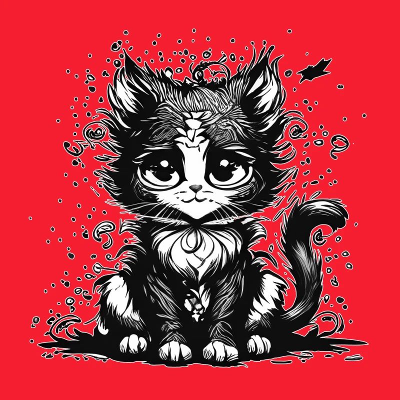 Dreaming Manga Comic Cat