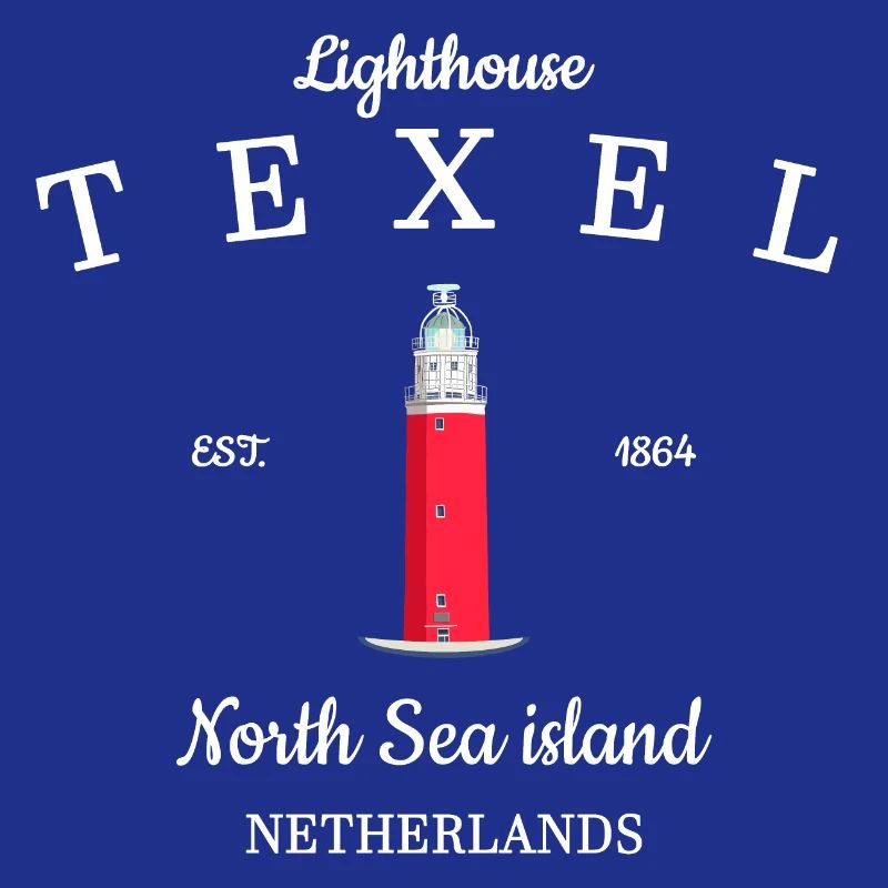Lighthouse on Texel, Netherlands, hand drawing