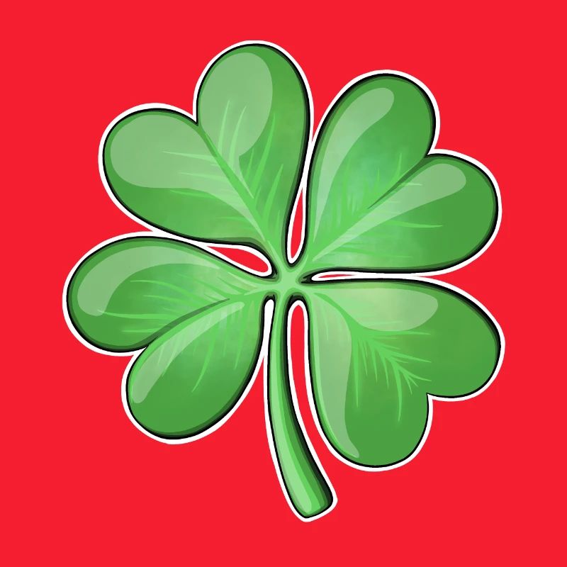 Vibrant Four-Leaf Clover Design