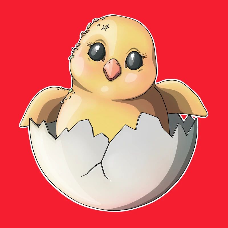 Cute Hatchling and Egg Illustration