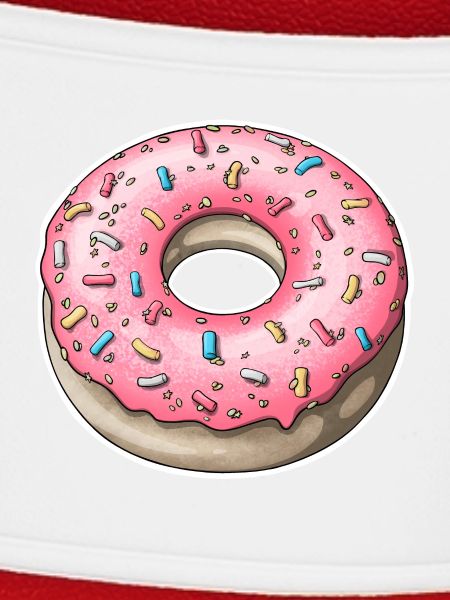 Verspieltes rosa Streusel-Donut-Design