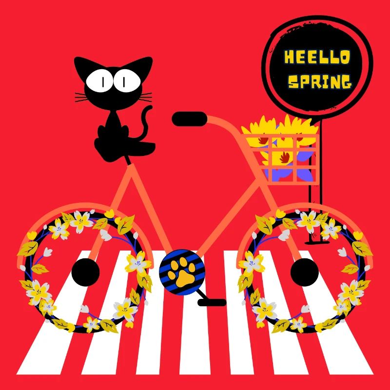 Hello Spring - Spring Cat - Spring Time Gardeners