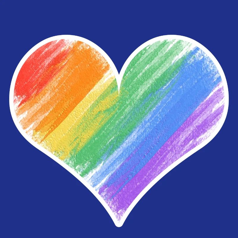 Regenbogenherz Farbstrich