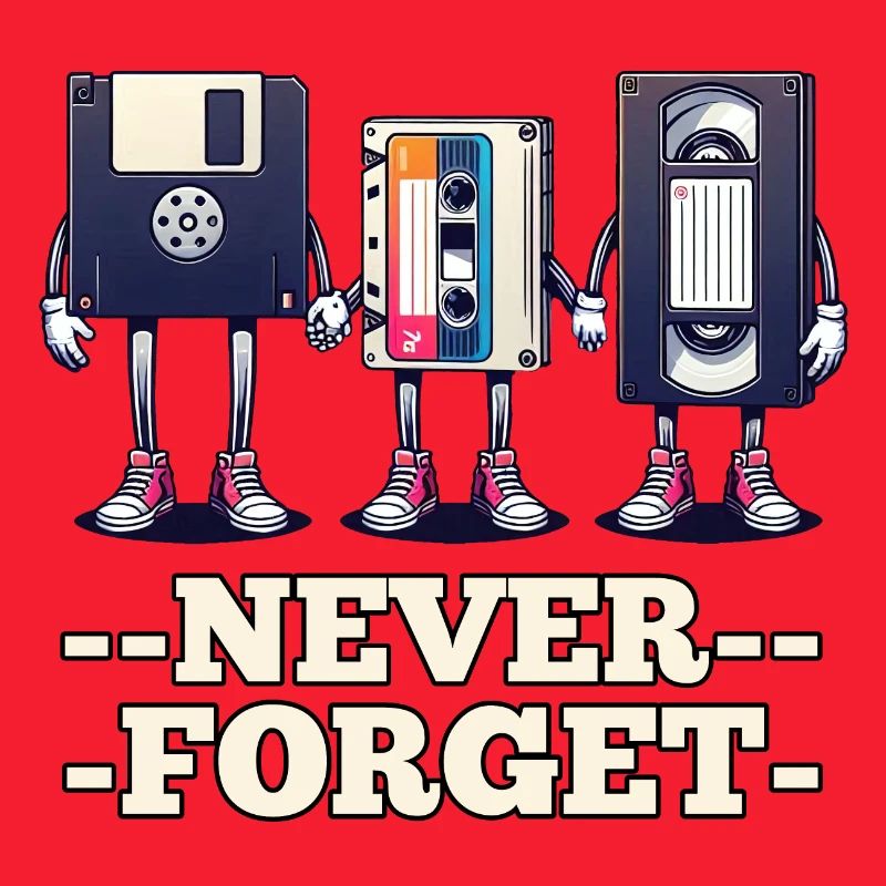 Floppy Disk, Cassette, VHS - Never Forget