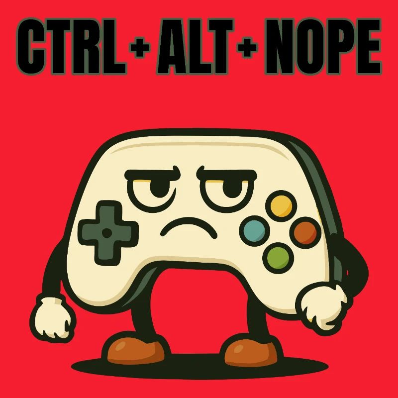 CTRL ALT NOPE Controller-Meme