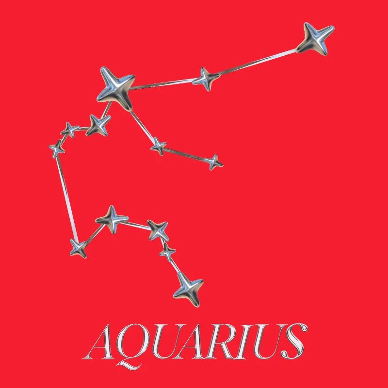 Aquarius Sternbild – Silber Minimal-Konstellation