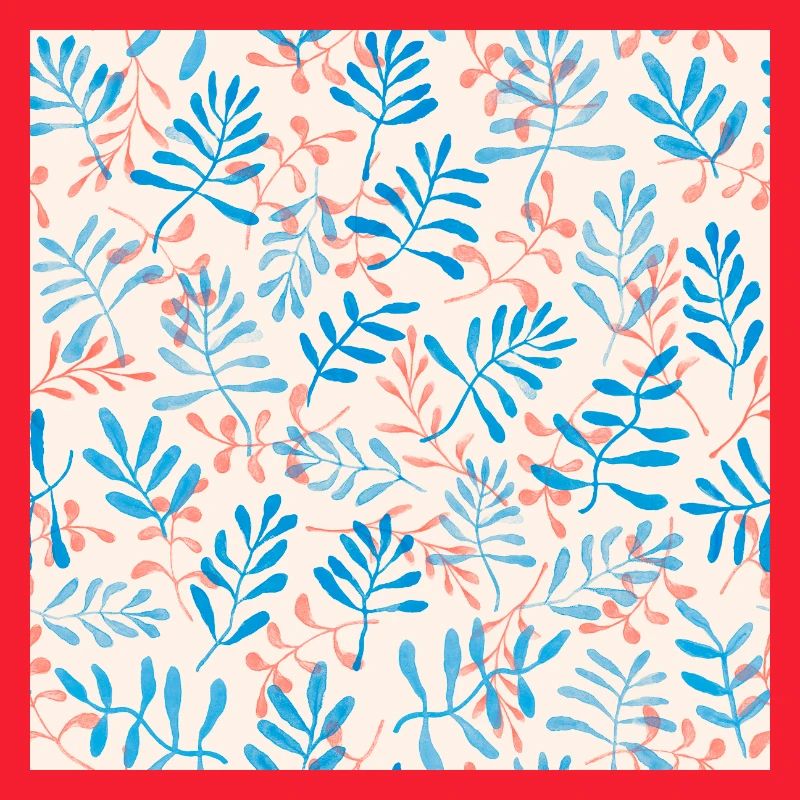 Conception de branches bleues et corail