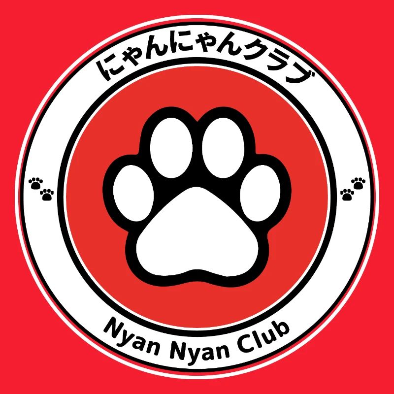 Conception de logo Nyan patte de chat mignon
