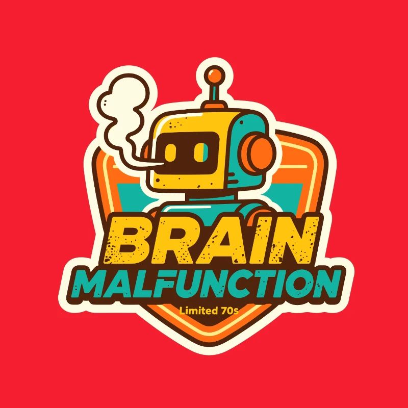 Dysfonctionnement cérébral Conception de robot rétro