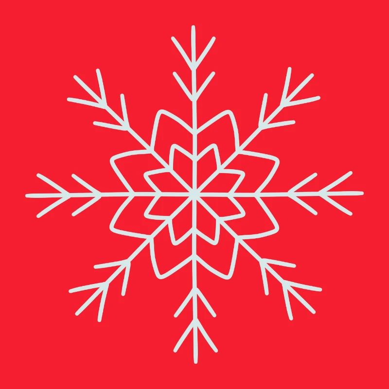 Conception artistique complexe de ligne de flocon de neige