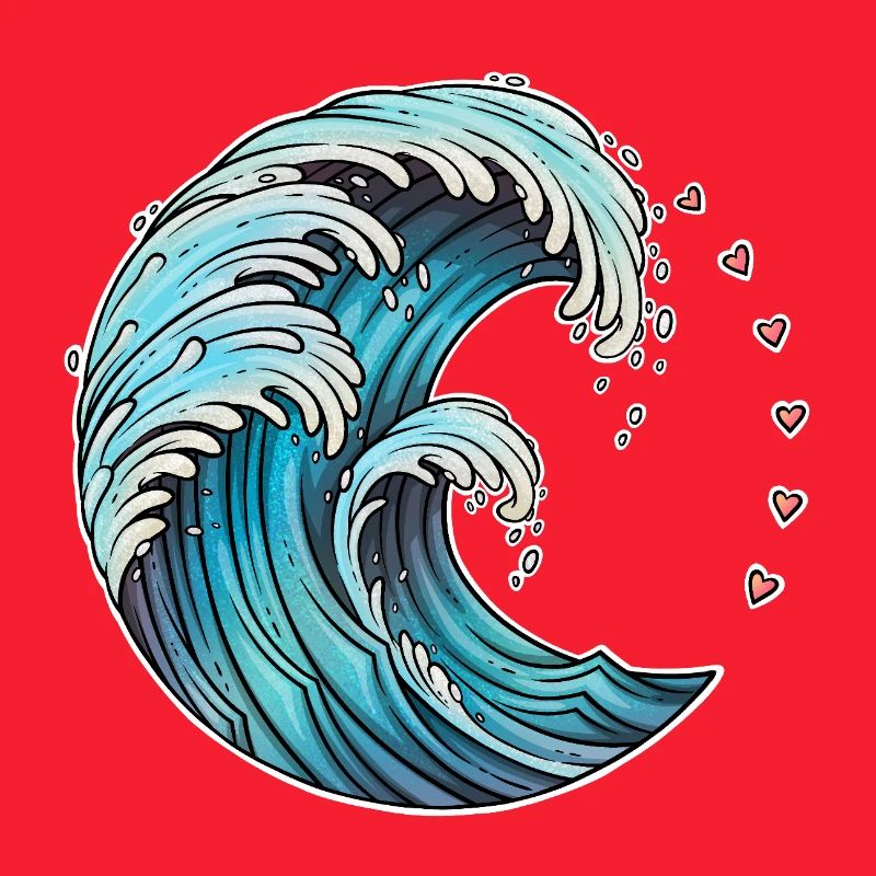 Illustration d’art de vague dynamique