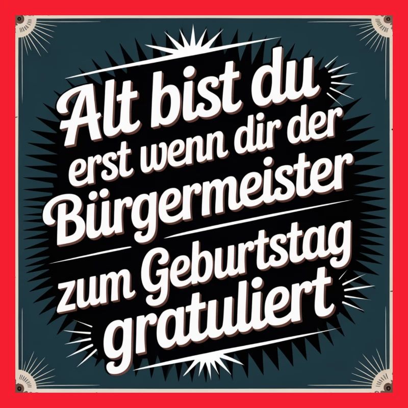 Alt bist du erst - lustiger Geburtstagsspruch