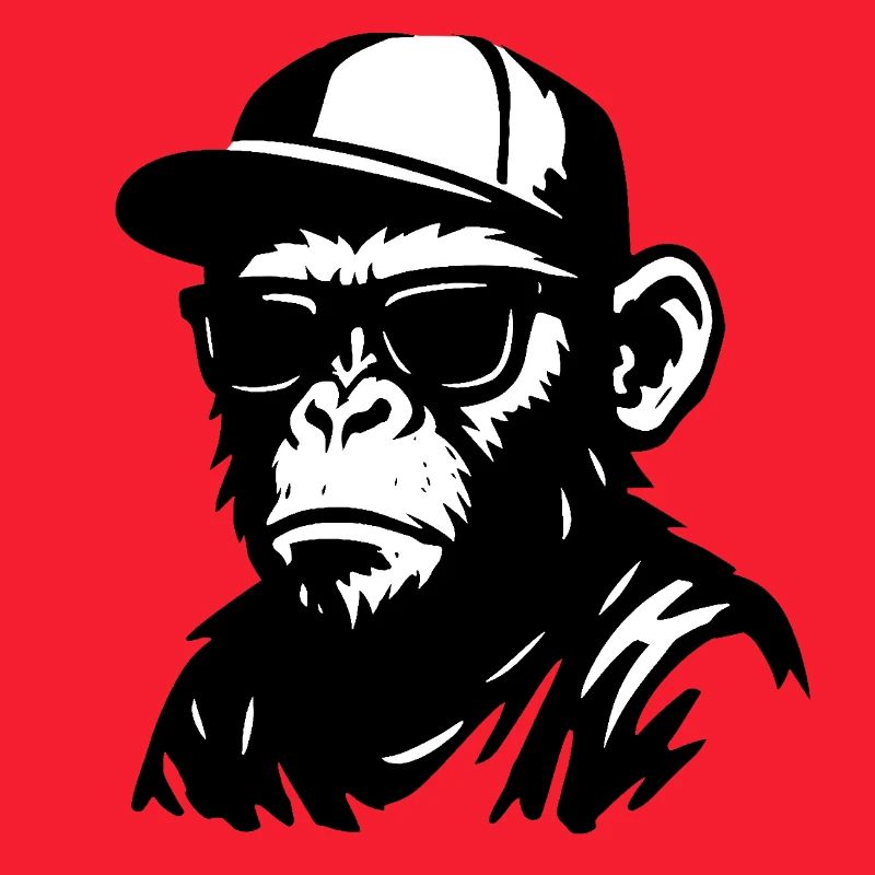 Conception de graffiti de singe urbain