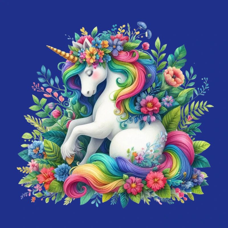 Regenbogenmähne Einhorn Blüte