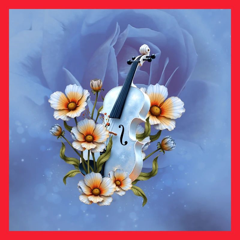 Violon Celeste à fleurs