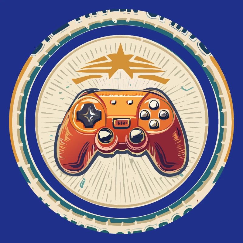Retro Game Controller Badge